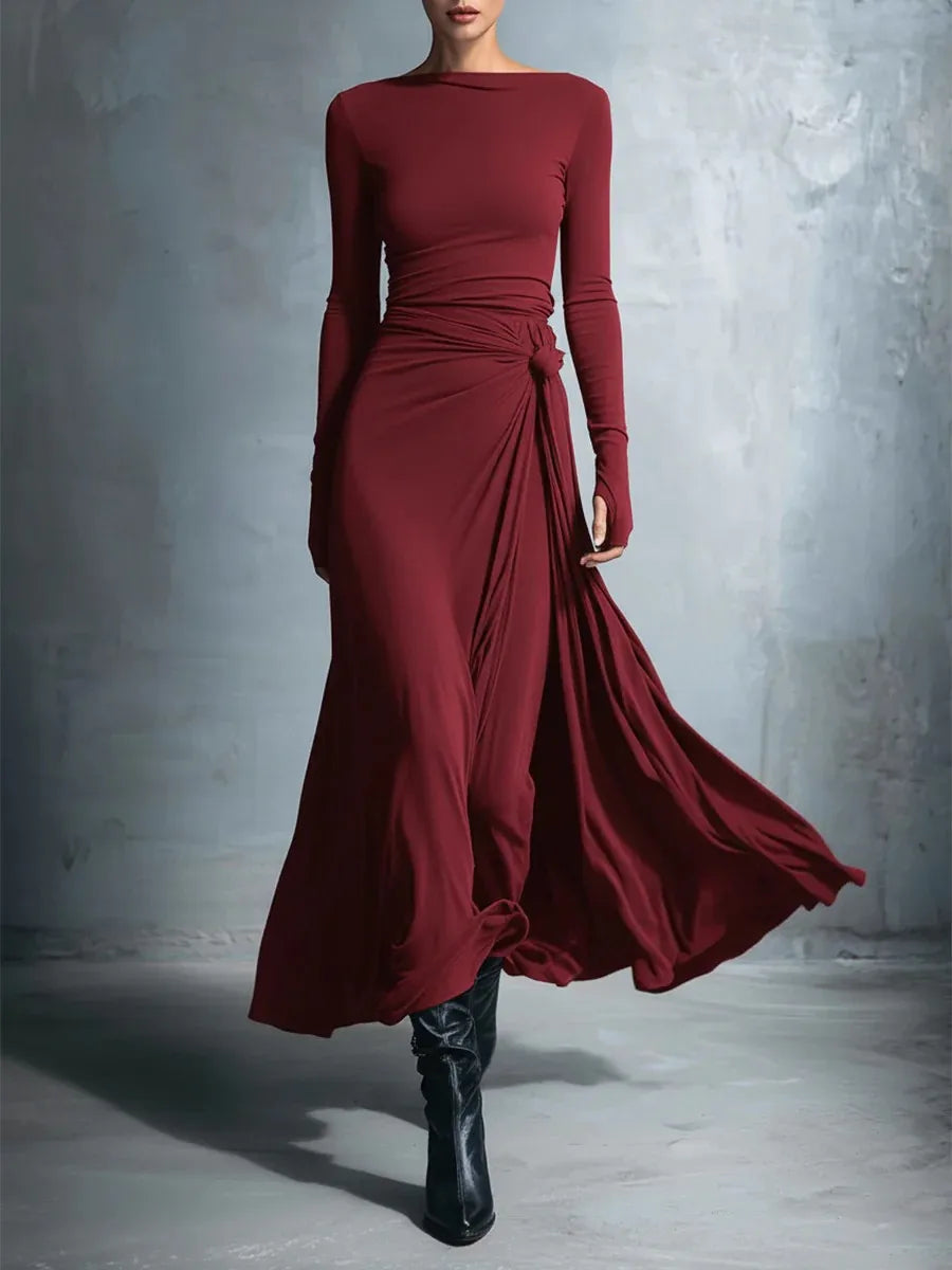 Serana Twisted Waist Maxi Dress