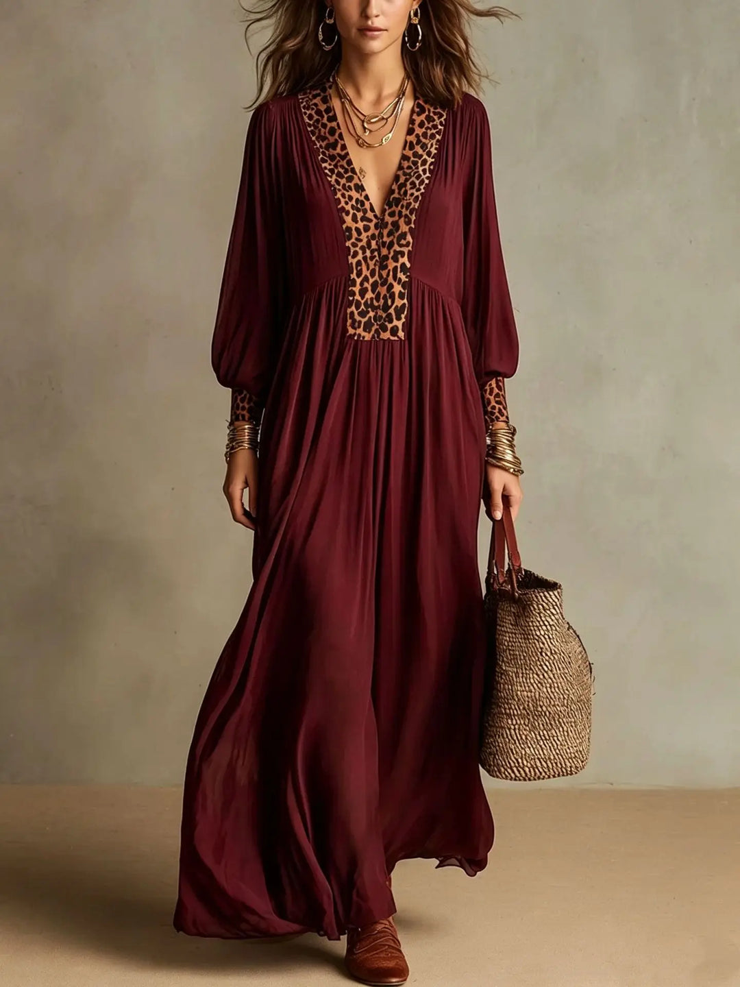 Cariselle Leopard Maxi Dress