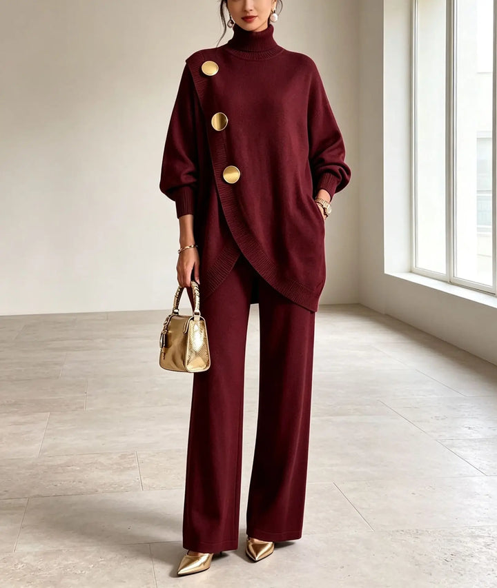 Isolde Wrap Front Sweater Set