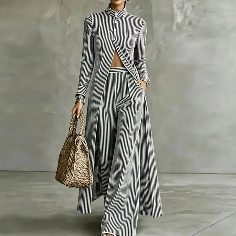 Simone Striped Two Piece Set
