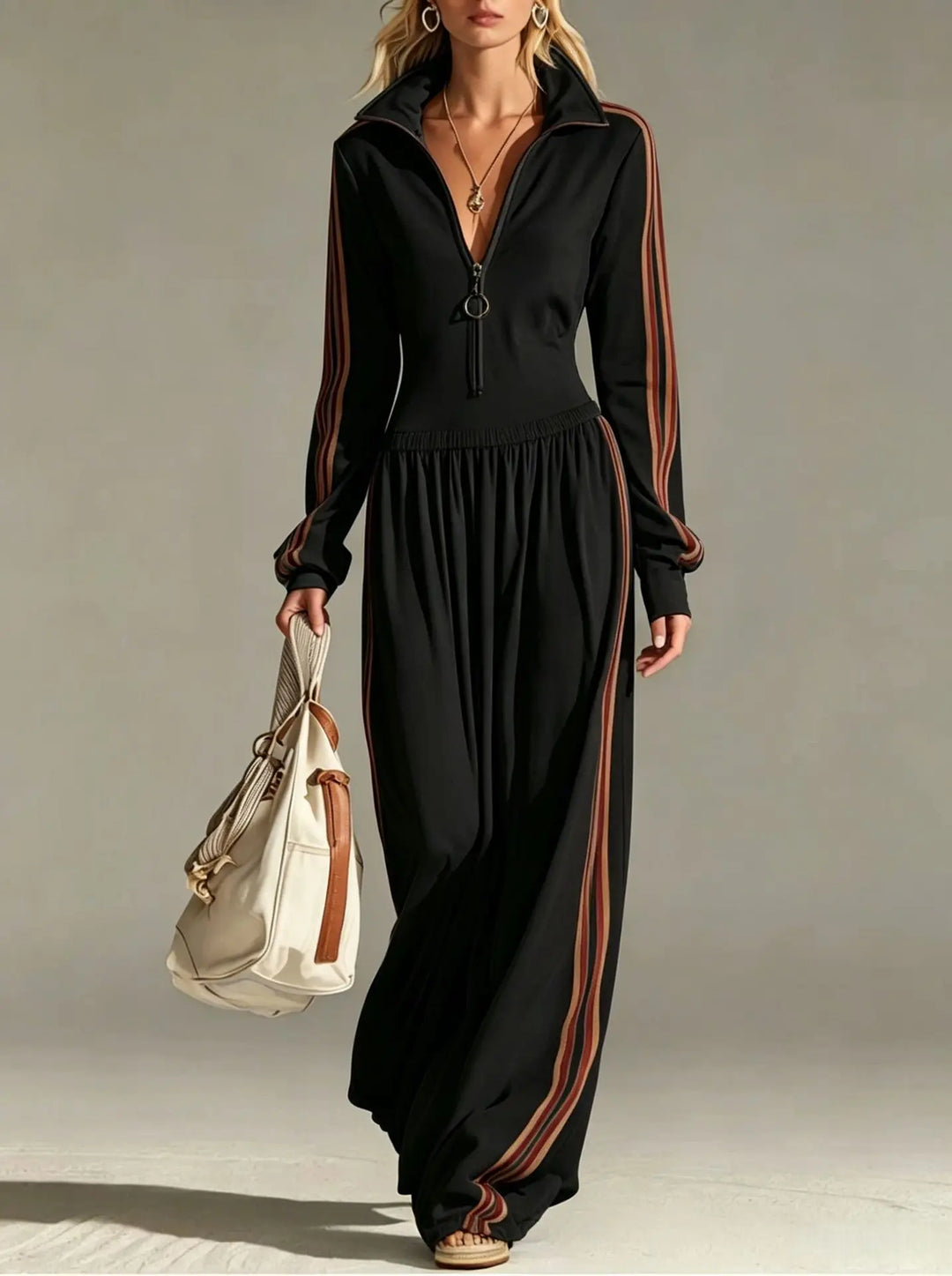 Azelie Activewear Stripe Jumpsuit