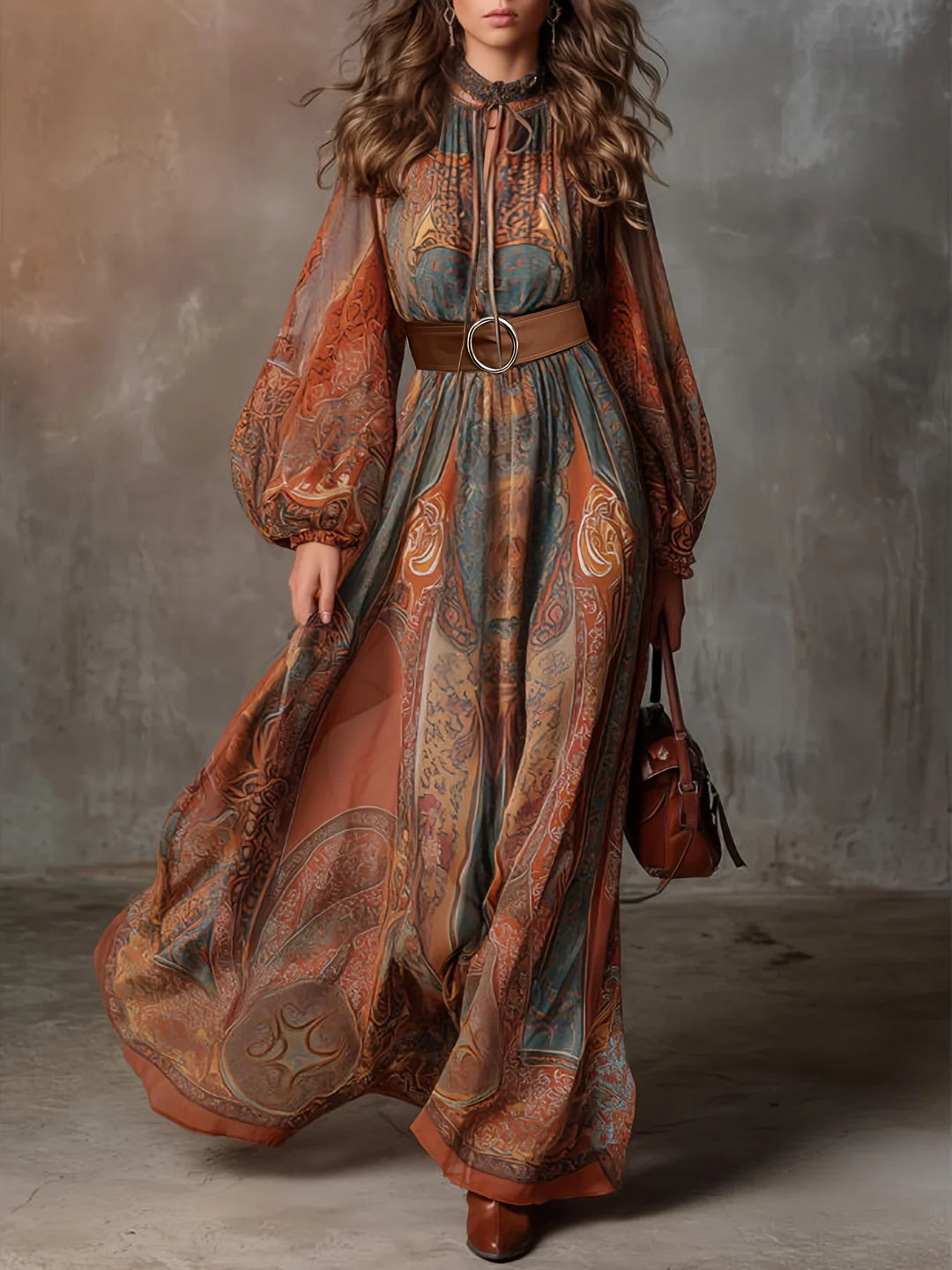 Marceline Paisley Print Maxi Dress