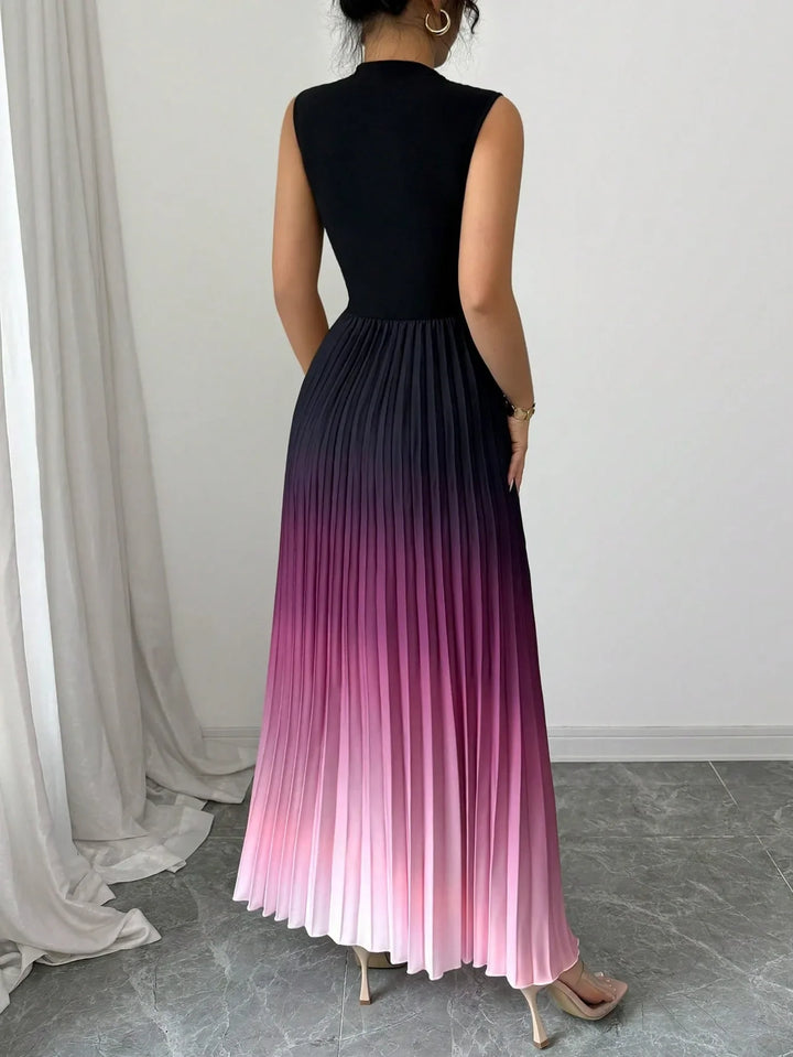 Natalie Pleated Maxi Wedding Guest Dress