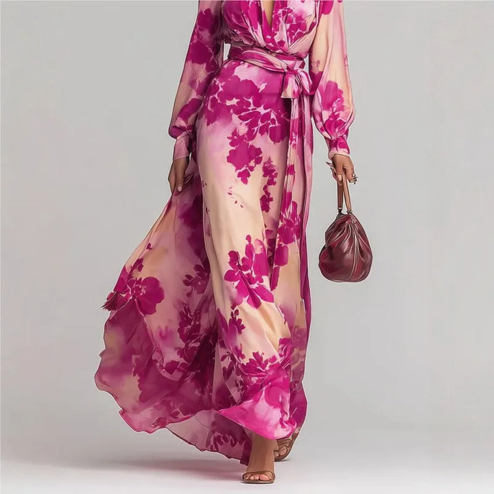Olivia Floral Chiffon Maxi Dress