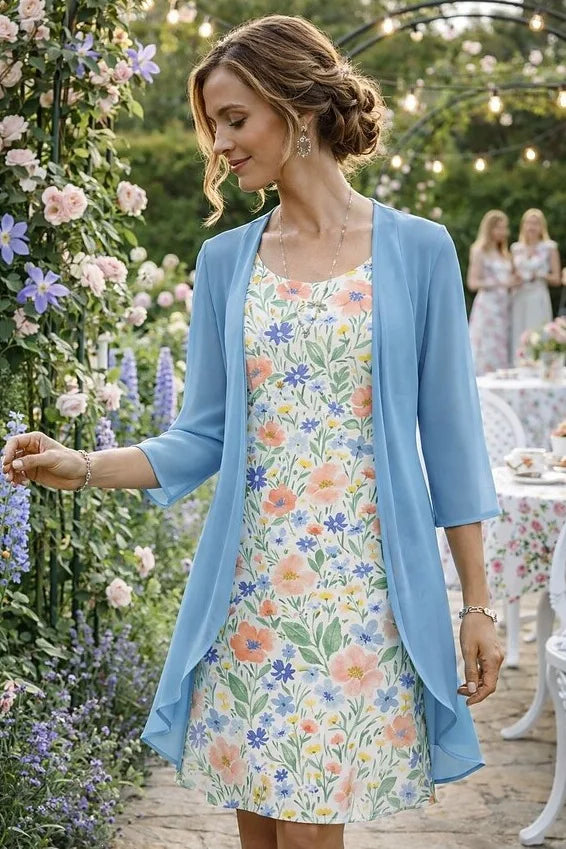 Carina Floral Print Midi Dress Set