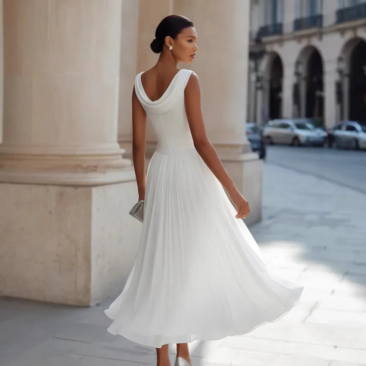 Faye Flowing Pleated Midi Dress