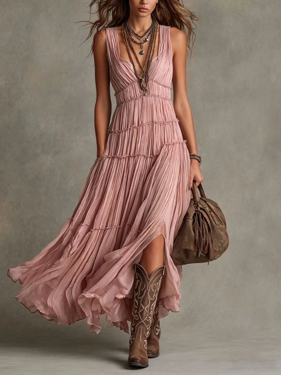 Camilla Tiered Boho Maxi Dress