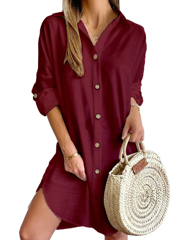Rhea Button Up Shirt Dress