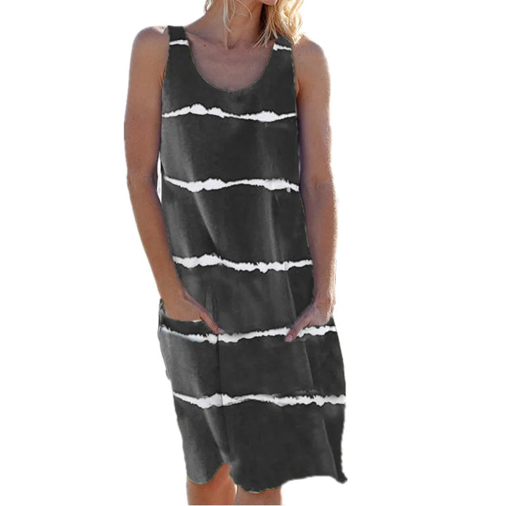 Amelia Striped Tank Midi Dress