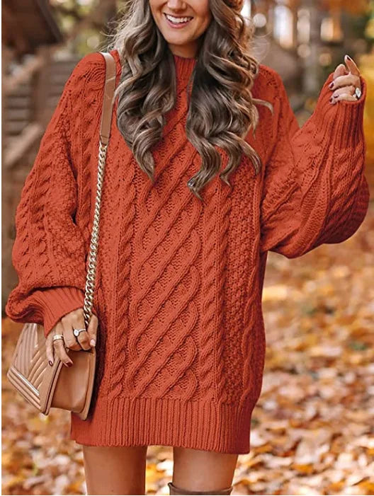 Fenwick Cable Knit Sweater Dress