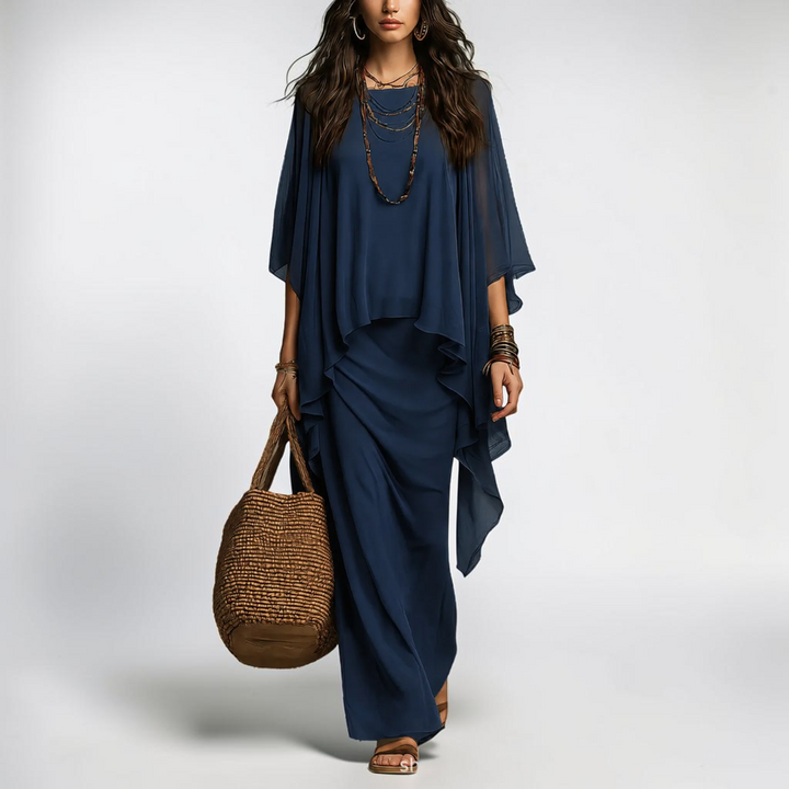 Fiorenza Chiffon Overlay Two Piece Set