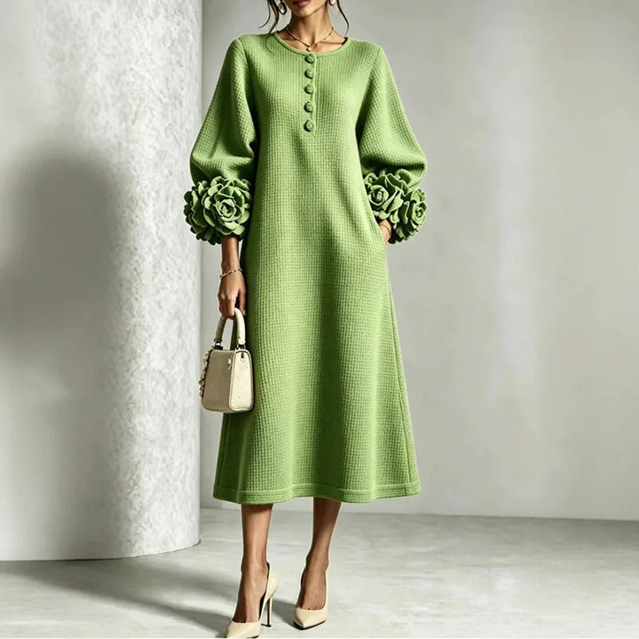 Verity Button Front Knit Midi Dress