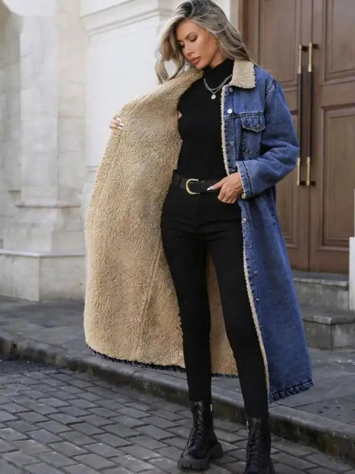 Margeaux Fleece Lined Denim Coat