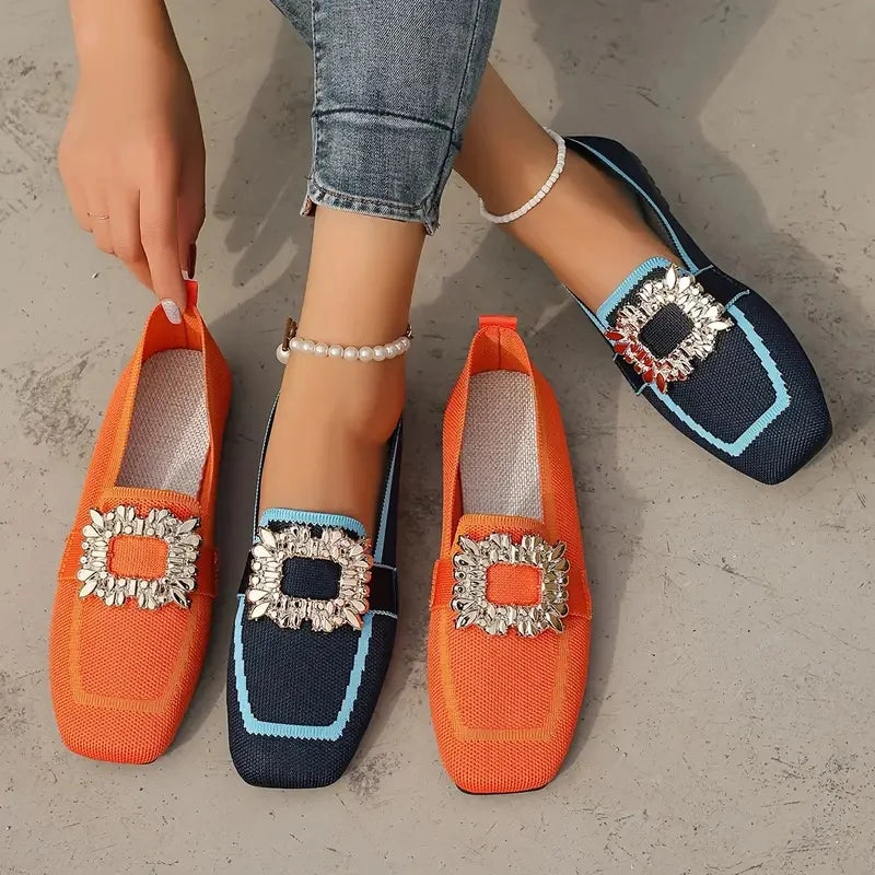 Andrea Breathable Knit Slip On Loafers