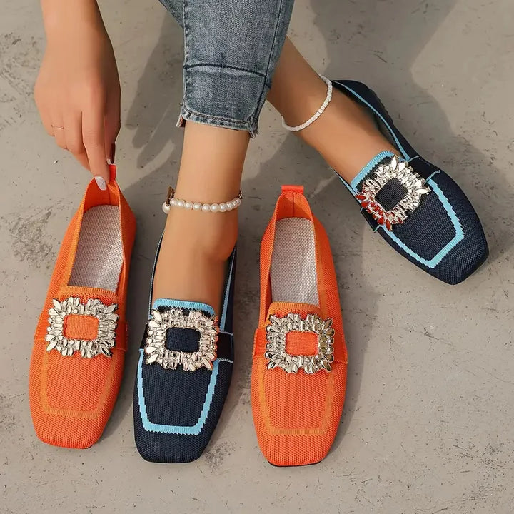 Andrea Breathable Knit Slip On Loafers