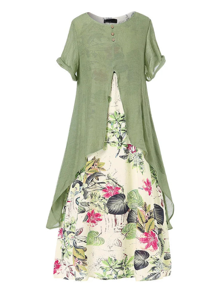 Vorelle Floral Patchwork Maxi Dress