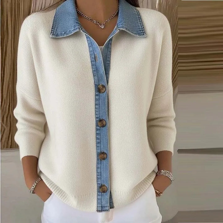 Wren Denim Placket Cardigan