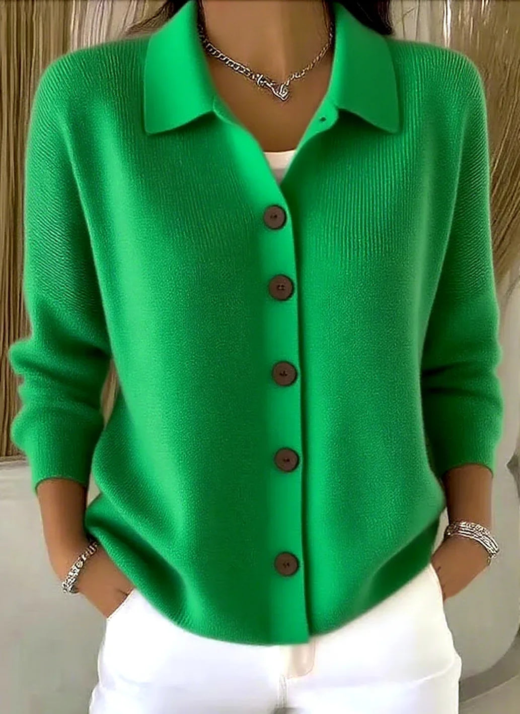 Elara Collared Knit Cardigan