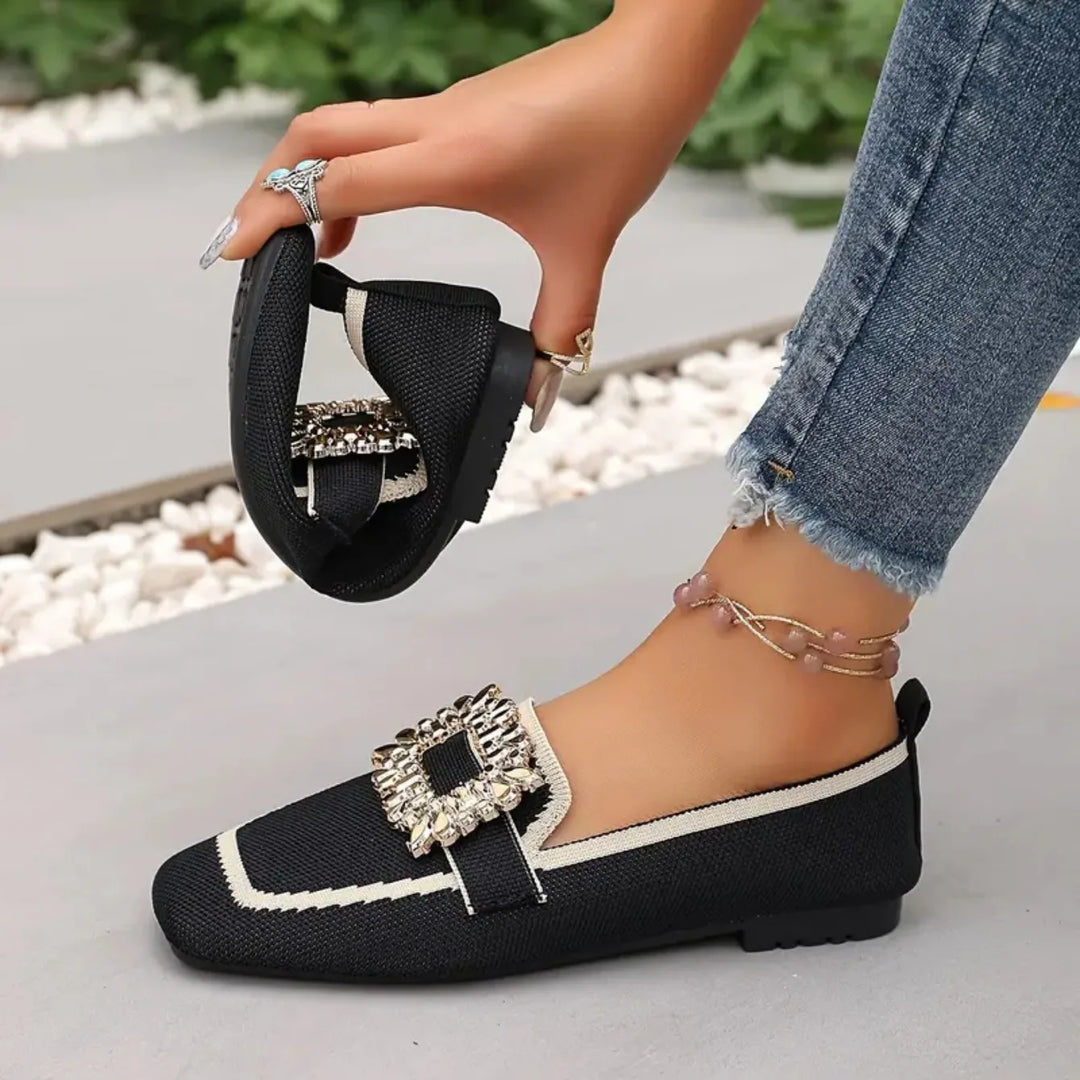 Andrea Breathable Knit Slip On Loafers