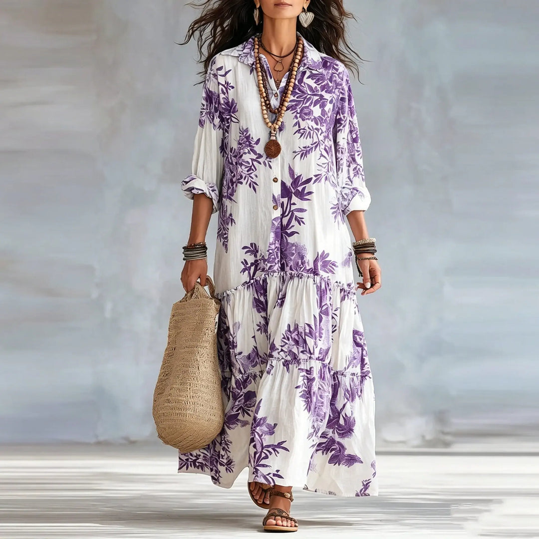 Marielle Floral Shirt Maxi Dress