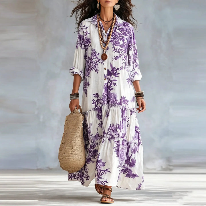 Marielle Floral Shirt Maxi Dress