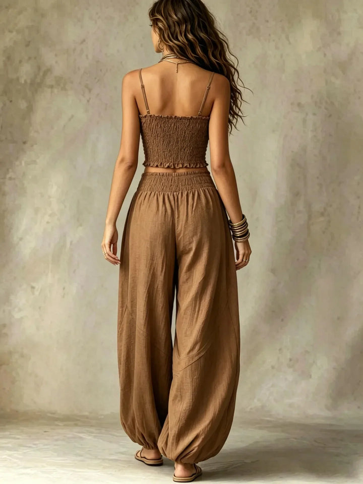 Hanae  Wide Leg Two-Piece Set