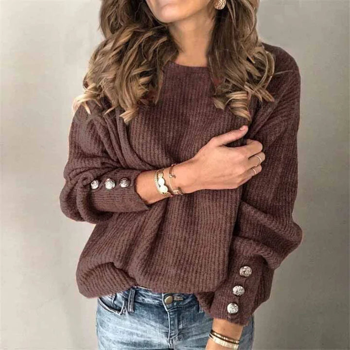 Nadia Button Cuff Sweater