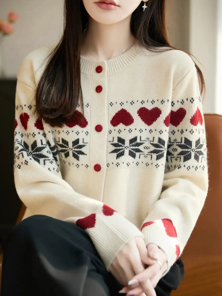 Eveline Jacquard Knit Cardigan