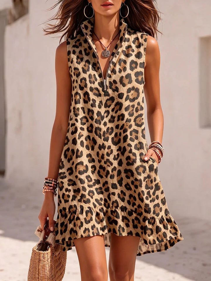 Danica Leopard Print Mini Dress