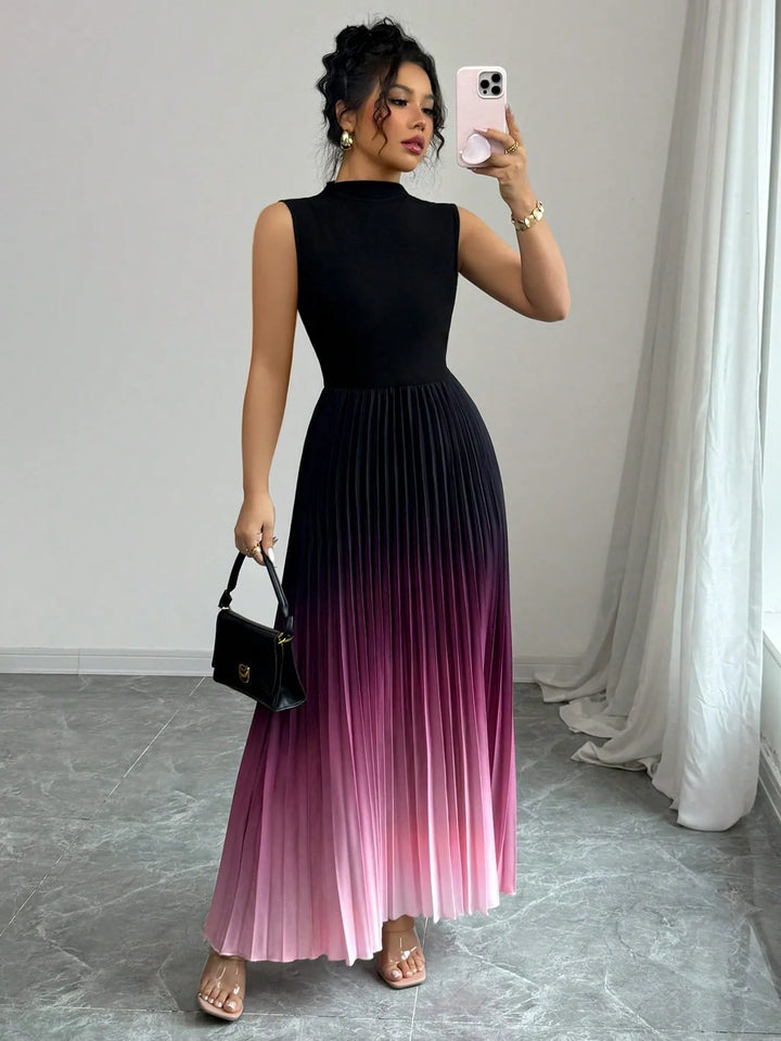 Natalie Pleated Maxi Wedding Guest Dress