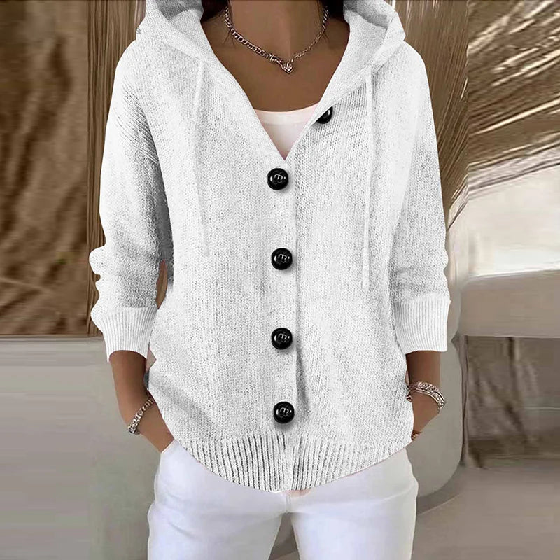 Nessa Drawstring Hood Cardigan