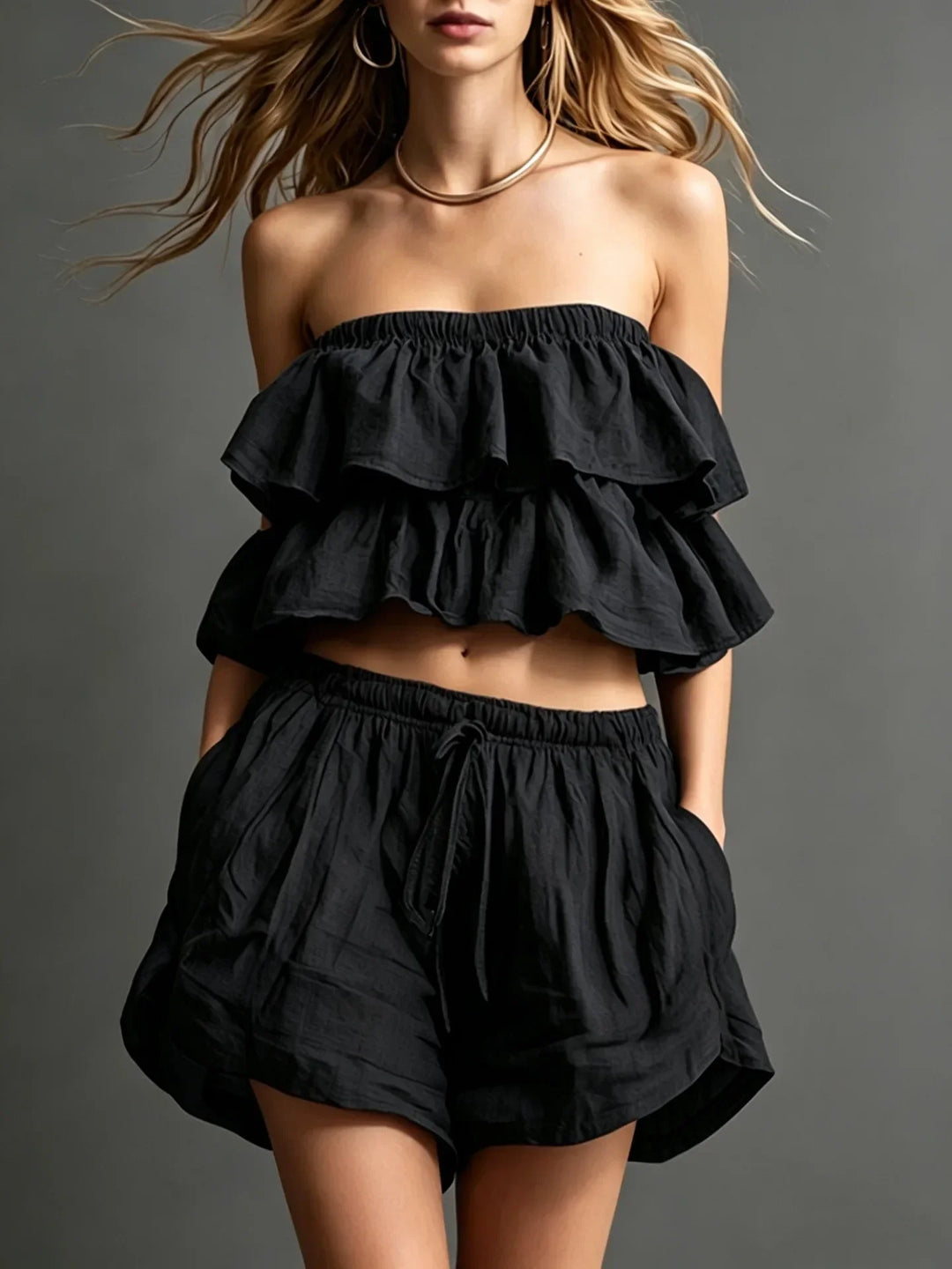 Rosalisse Off Shoulder Two Piece Set