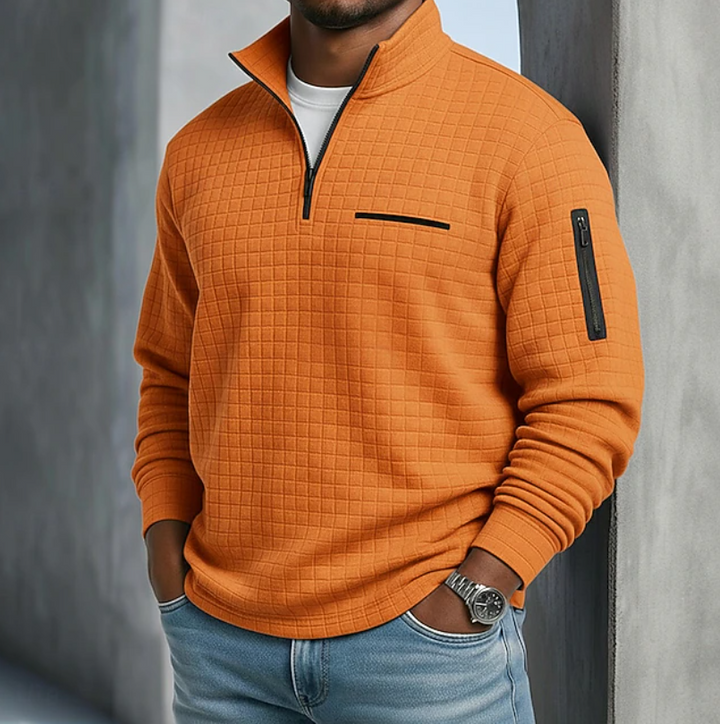 Alaric Waffle Knit Half Zip Shirt