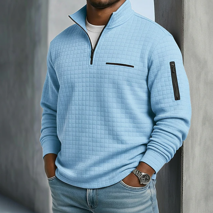 Alaric Waffle Knit Half Zip Shirt