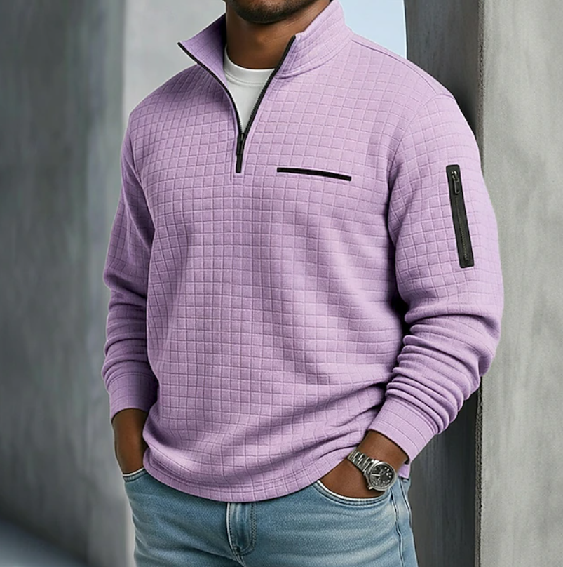 Alaric Waffle Knit Half Zip Shirt