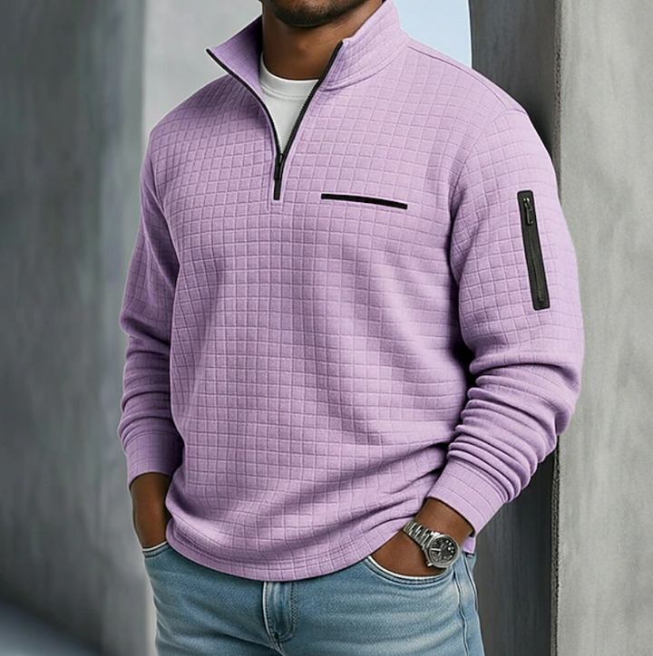 Alaric Waffle Knit Half Zip Shirt