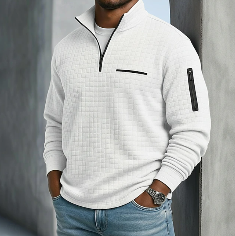 Alaric Waffle Knit Half Zip Shirt