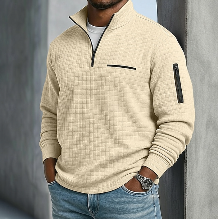 Alaric Waffle Knit Half Zip Shirt