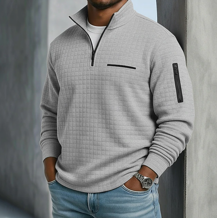 Alaric Waffle Knit Half Zip Shirt