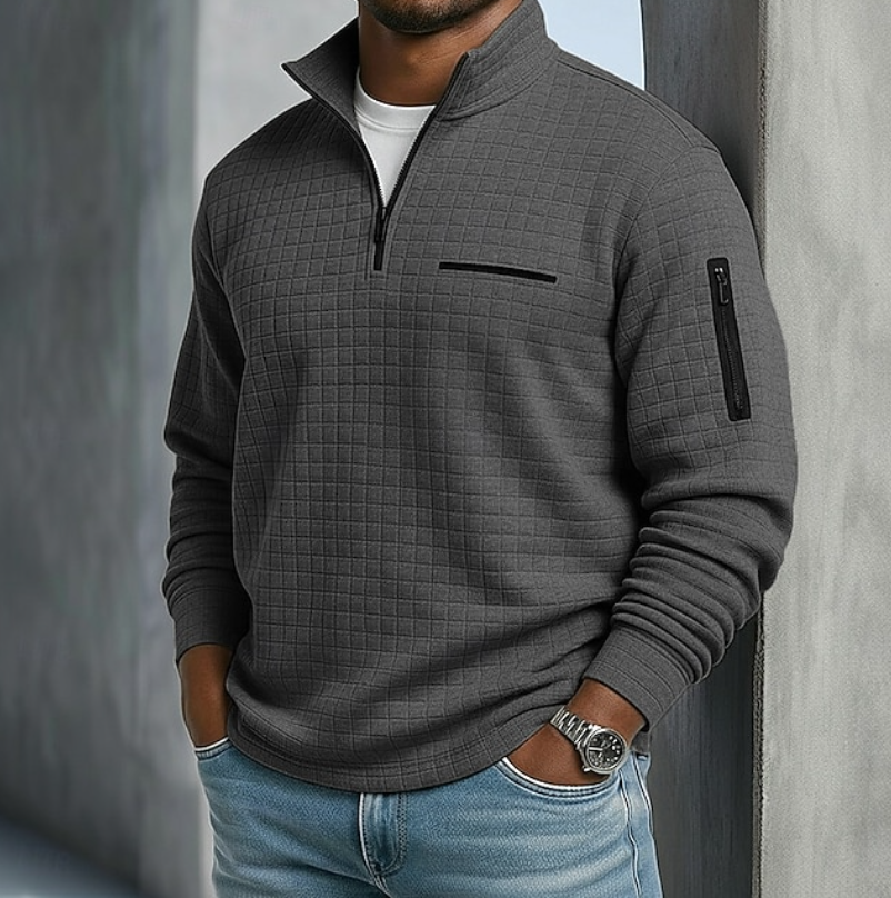 Alaric Waffle Knit Half Zip Shirt