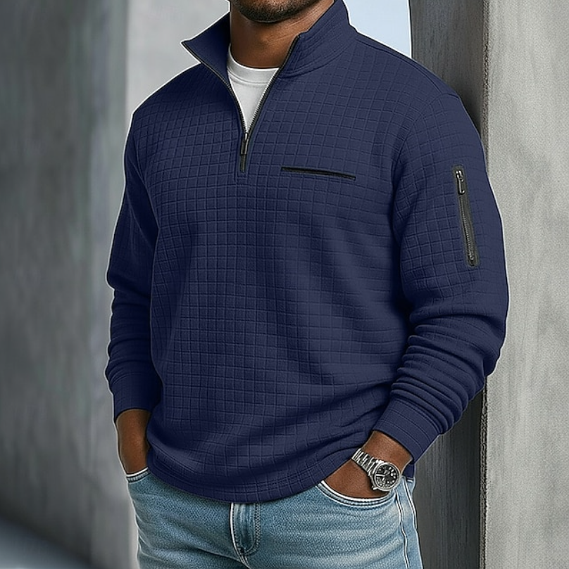 Alaric Waffle Knit Half Zip Shirt