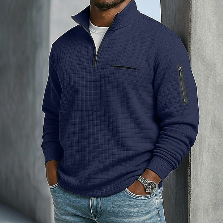 Alaric Waffle Knit Half Zip Shirt