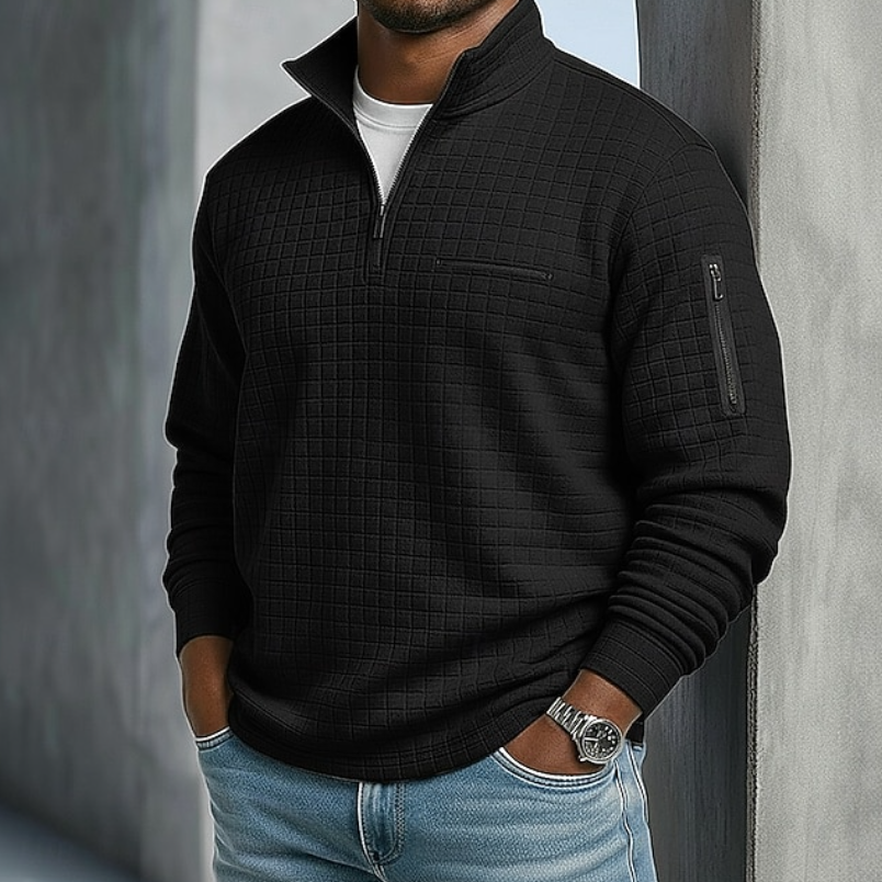Alaric Waffle Knit Half Zip Shirt
