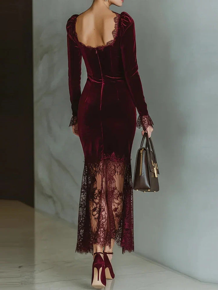 Taylor Velvet Lace Dress
