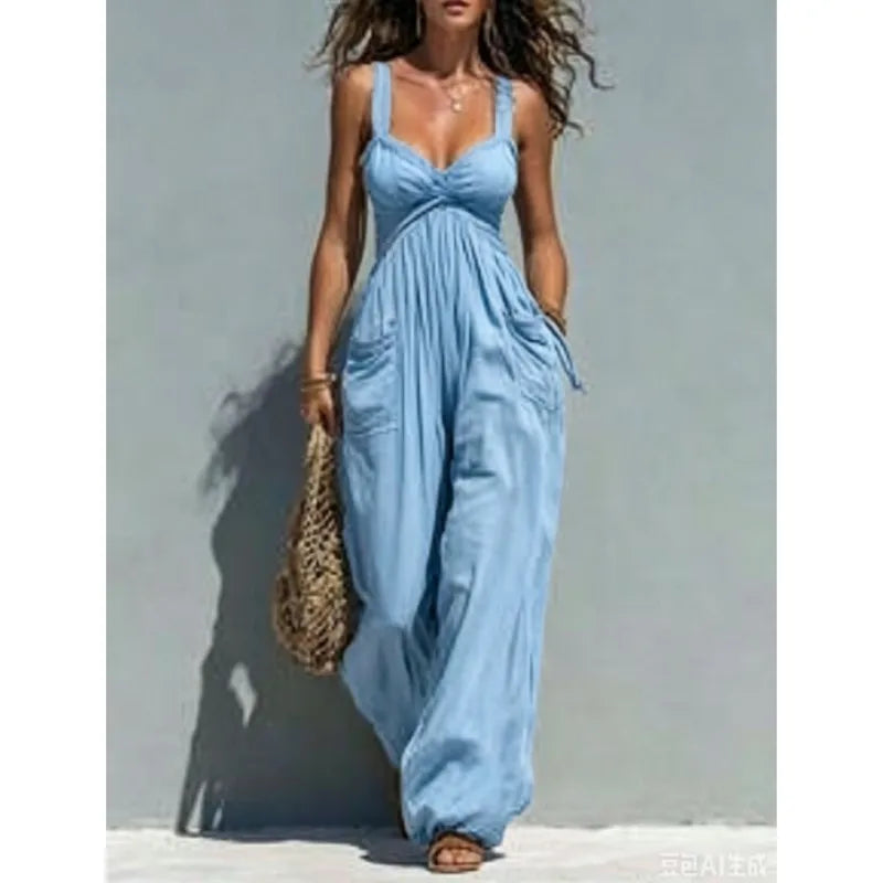 Evania Relaxed Wide Leg Jumpsuit