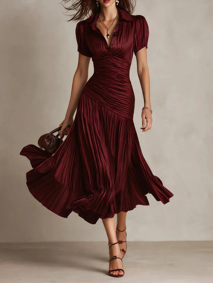 Helena Pleated Midi Dress