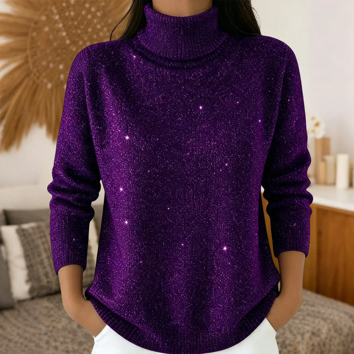 Noelani Turtleneck Shimmer Sweater