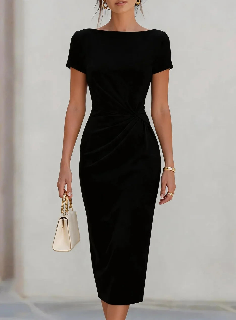 Colette Ruched Sheath Midi Dress