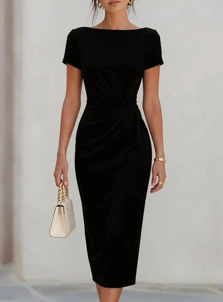 Colette Ruched Sheath Midi Dress