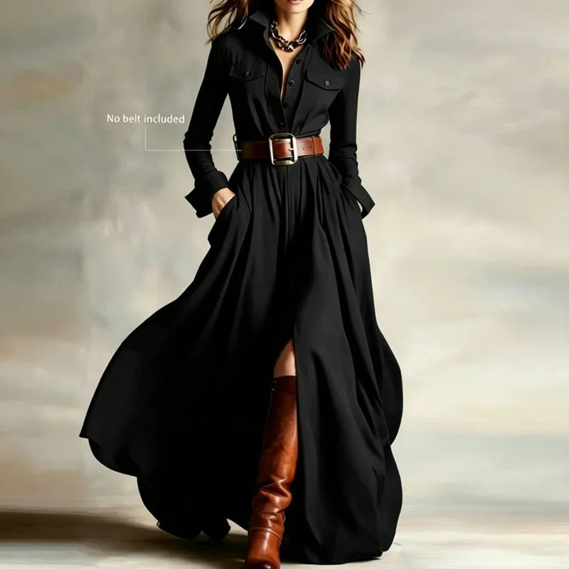 Rosalyn Button Front Maxi Dress